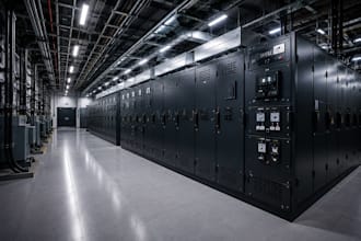 design photorealistic 3d cgi data centers, ai server hubs, warehouses design