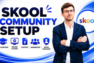 skool community setup online course community skool membership skool manager