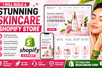 build premium skincare shopify store beauty cosmetic spa shopify website design