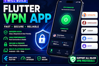 build flutter VPN app with openvpn, wireguard, v2ray, ikev2, sstp