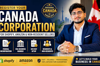 register your canada corporation for shopify amazon and non resident sellers