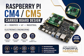 design pcb for raspberry pi cm4 cm5 io board, carrier board and schematic