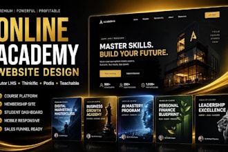 build a podia website, kajabi site, or membership portal
