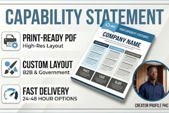 design professional compability statement business capability statement