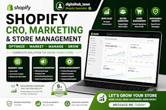 do shopify cro, ecommerce marketing and store management