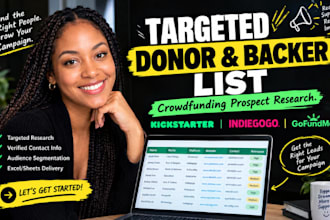 generate verified donor and backer lists for your crowdfunding campaign