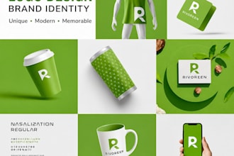 design logo, brand identity guidelines, full branding kit and brand style guide