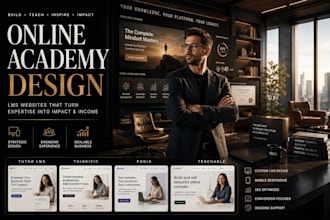 design a learndash website or university college lms