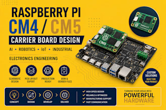 design raspberry pi cm4 cm5 carrier board, custom pcb and schematic
