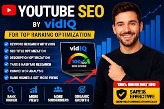 do youtube SEO with vidiq for top ranking and organic growth