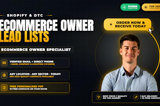 build a shopify store owner email list verified