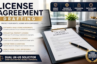 draft and review software, saas or intellectual property license agreement