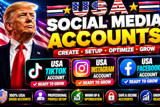 create and warm up usa instagram account, usa tiktok account, tiktok ads manager
