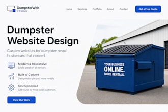create a dumpster rental website that gets more leads and bookings
