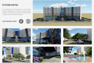 create architectural 3d models renders and visualizations