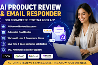 do automated ai product review responder for ecommerce store, loox app, ai email
