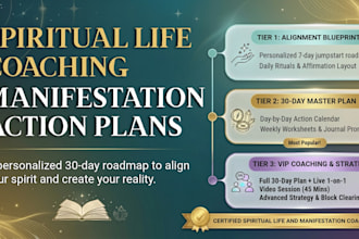 create a custom 30 day manifestation and spiritual life coaching plan