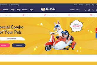 design a pet store, pet website, pet logo, pet shopify store and animal store