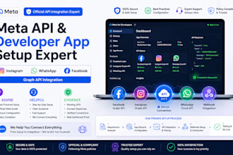 setup meta developer app, instagram api, whatsapp api and facebook graph api