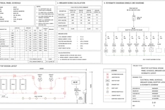 electrical breaker sizing panel schedule rooftop design schematic layout