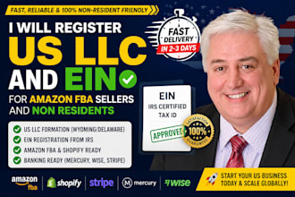 register US llc and ein for amazon fba sellers and non residents