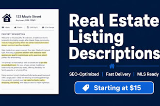 write real estate listing descriptions