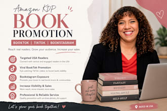 viral amazon kdp book tiktok book promotion booktok USA bookstagram promotion