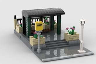 design a custom lego houses, cars, lego moc, set with PDF building instructions