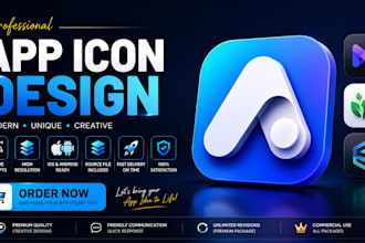 create unique app icon for android and iphone apps