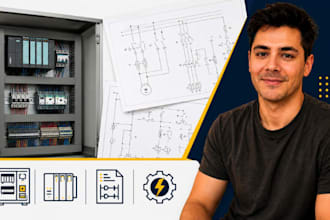 plc panel layout drawing, control panel drawing, electrical schematic drafting
