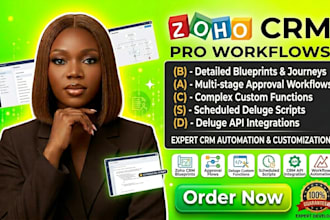 build zoho CRM blueprints approval workflows custom functions scheduled deluge