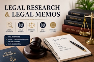 write legal memos business law and letters and legal research