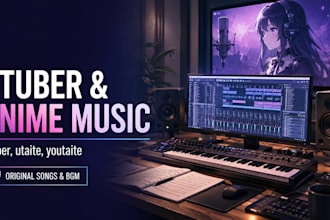 write and sing jpop anime stream intro song for vtuber utaite and youtaite
