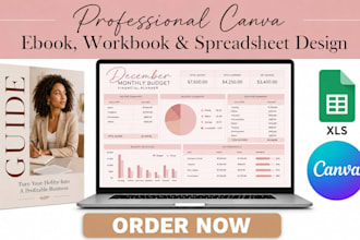 edit canva ebook workbook budget spreadsheet  redesign canva ebook design