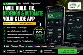 build, redesign, fix, and automate your glide app professionally