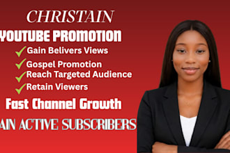 organic christian youtube promotion to targeted top christian for video growth