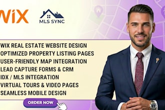 wix website design real estate website property listing website wix landing page