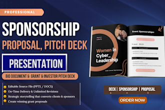 do grant writing sponsorship proposal investor pitch deck fundraising bid letter