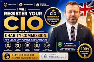 register your cio with the charity commission for legal compliance and approval
