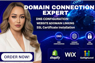 connect domain to shopify, wix, and gohighlevel