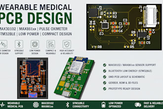 design wearable medical pcb for max30102 max861xx pulse oximeter stm32ble