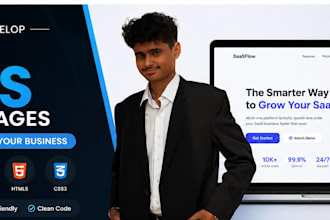 design a modern responsive saas landing page website