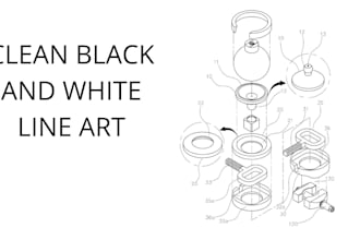 design patent illustration objects vector line drawings for fast patent approval