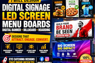 design digital signage led screen menu boards digital banner billboard hoarding
