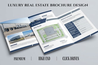design a professional real estate brochure design for property marketing