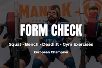 do a professional form check for any gym exercise