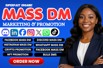 do discord, facebook and instagram, whatsapp mass dm to your targeted audience