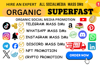do discord, facebook and instagram mass dm marketing and promotion