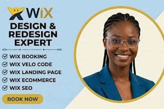 build modern wix website design, redesign wix website design wix website seo