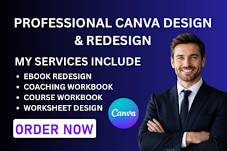 do canva ebook redesign, coaching workbook, course workbook, worksheet design